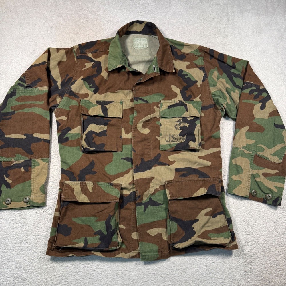 Vintage USMC M81 Woodland BDU Jacket Men M Camo Military Field Coat Utility USGI